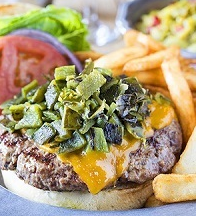 Ranch burger with green chile and cheese 2013