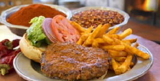 Red chile burger  7